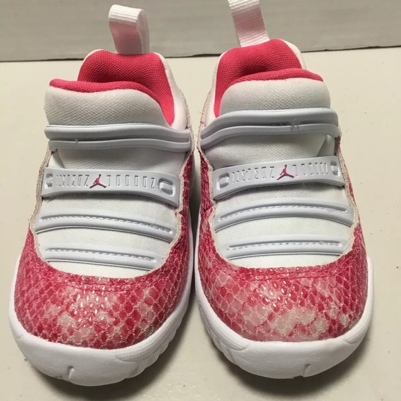 AIR JORDAN 11 RETRO LITTLE FLEX TD "WATERMELON" INFANT SZ. 4c BQ7104-106 - Picture 5 of 11